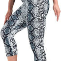 Slimming Cropped Pants High Waist Print Leggings