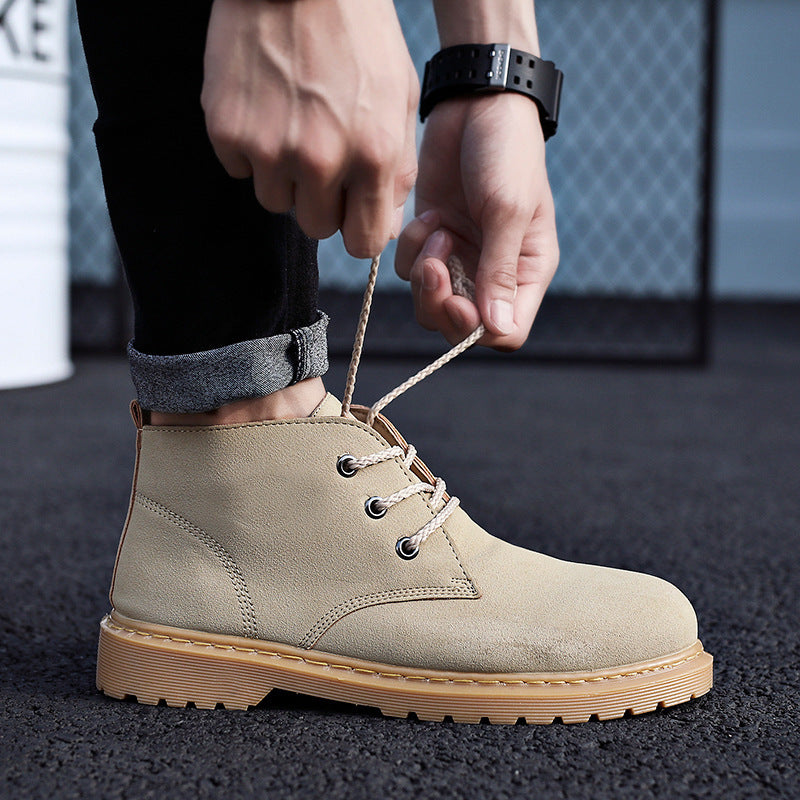 Retro High Top Lacing Trend Outdoor Men's Boots