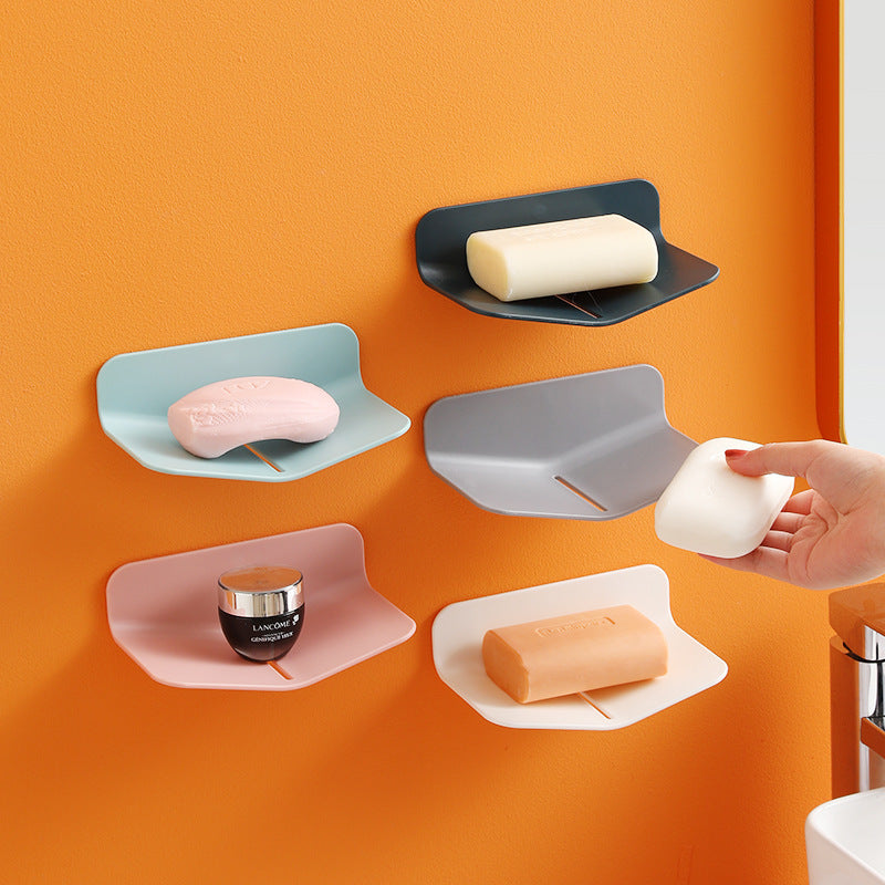 Wall-mounted V-shaped Soap Dish Without Perforation For Draining