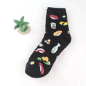 Creative cartoon life food sushi women's medium tube cotton socks