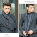 New men's scarf Korean American tide wintersilk brushed silk scarf color warm scarf for men