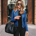 Leather PU suit jacket