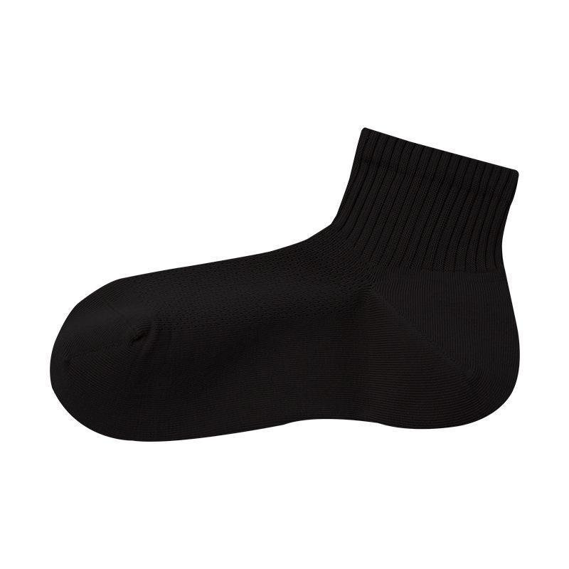 Anti-Pilling Fluff Men's Right Angle Heel Mesh Low Waist Socks