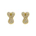 18K Brass Balloon Bubble Zircon Small Size Stud Earrings