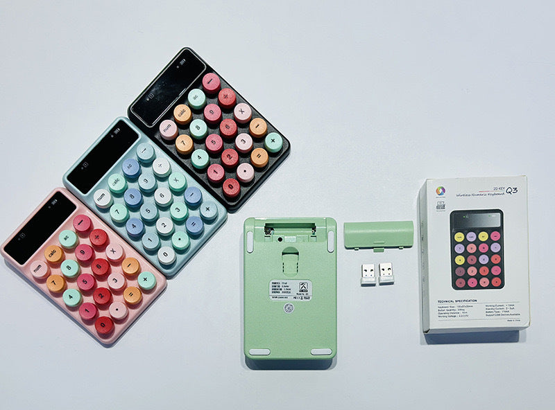 Mini-portable Complex New Q3 Wireless Digital Macaron Color Keyboard