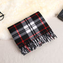 Autumn And Winter Classic Plaid Double-sided Velvet Gift Men's Warm Scarf Women's Shawl