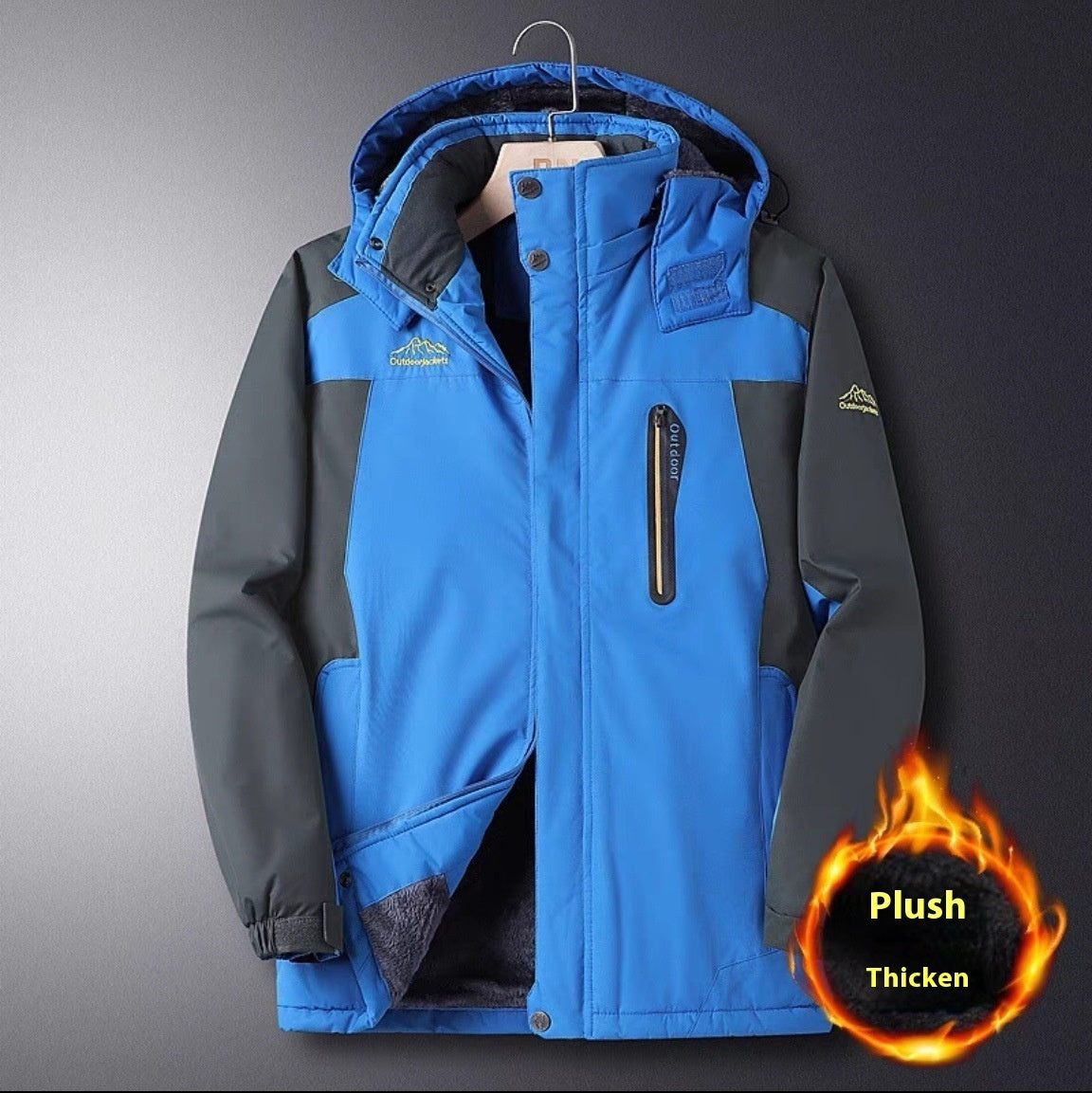 Men's Assault Jacket Fleece-lined Thickened Warm-keeping Cotton Clothing Dad Winter Clothes Coat