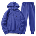 Men's Spring, Autumn And Winter Sports Casual Solid Color Coat Sweatshirt Trousers Suit