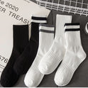 Socks Men's Spring And Autumn New Pure Color Casual Versatile Sports Style Comfortable Men's Mid-calf Length Sock