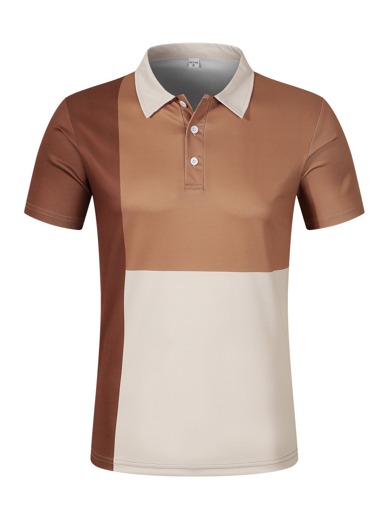 Summer Men's Fashion Color Contrast Polo Shirt