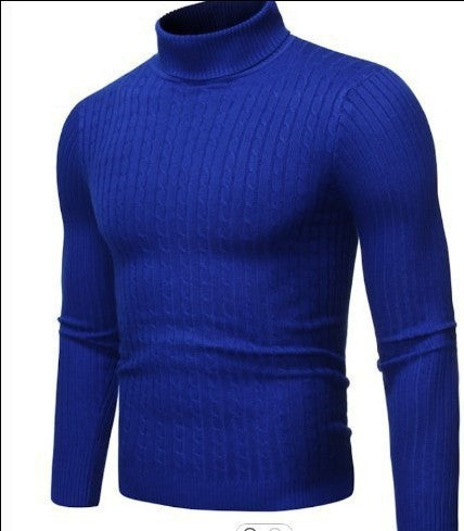 Men's Turtleneck Long Sleeve Sweater Casual Sweater Top