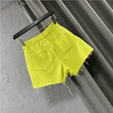 Ripped Denim Shorts Women's Fashion High Waist Loose Hot Pants