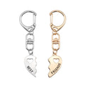 Creative Two-piece Set Golden And Silver Love Good Friends Good Girlfriends Keychain