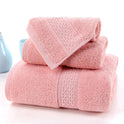 Long-staple Cotton Three-piece Set Towels Square Scarf Jacquard Absorbent Face Towel