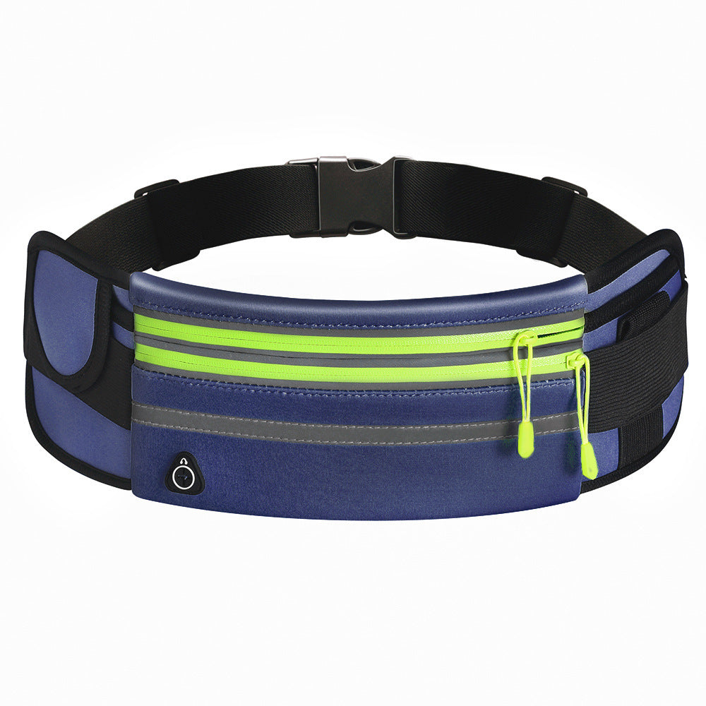 Double Zippers Waist Bags Waterproof Sports Running Fanny Pack