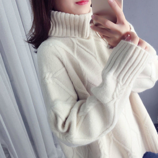 Fashion Personality Loose Turtleneck Sweater Women