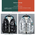 Winter Down Thick Bright Leather Cotton-padded Jacket