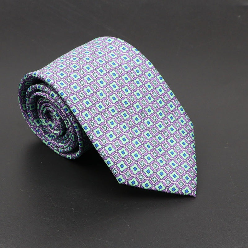 Super Soft Bohemian Silk Ties Men's Fashion 75mm Necktie