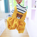 Teddy Fleece-lined Puppy Dog Clothing Four-legged Bread Bear Overalls