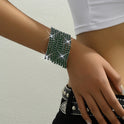 Women's Diamond Elastic Bracelet Wrist Ring Gems