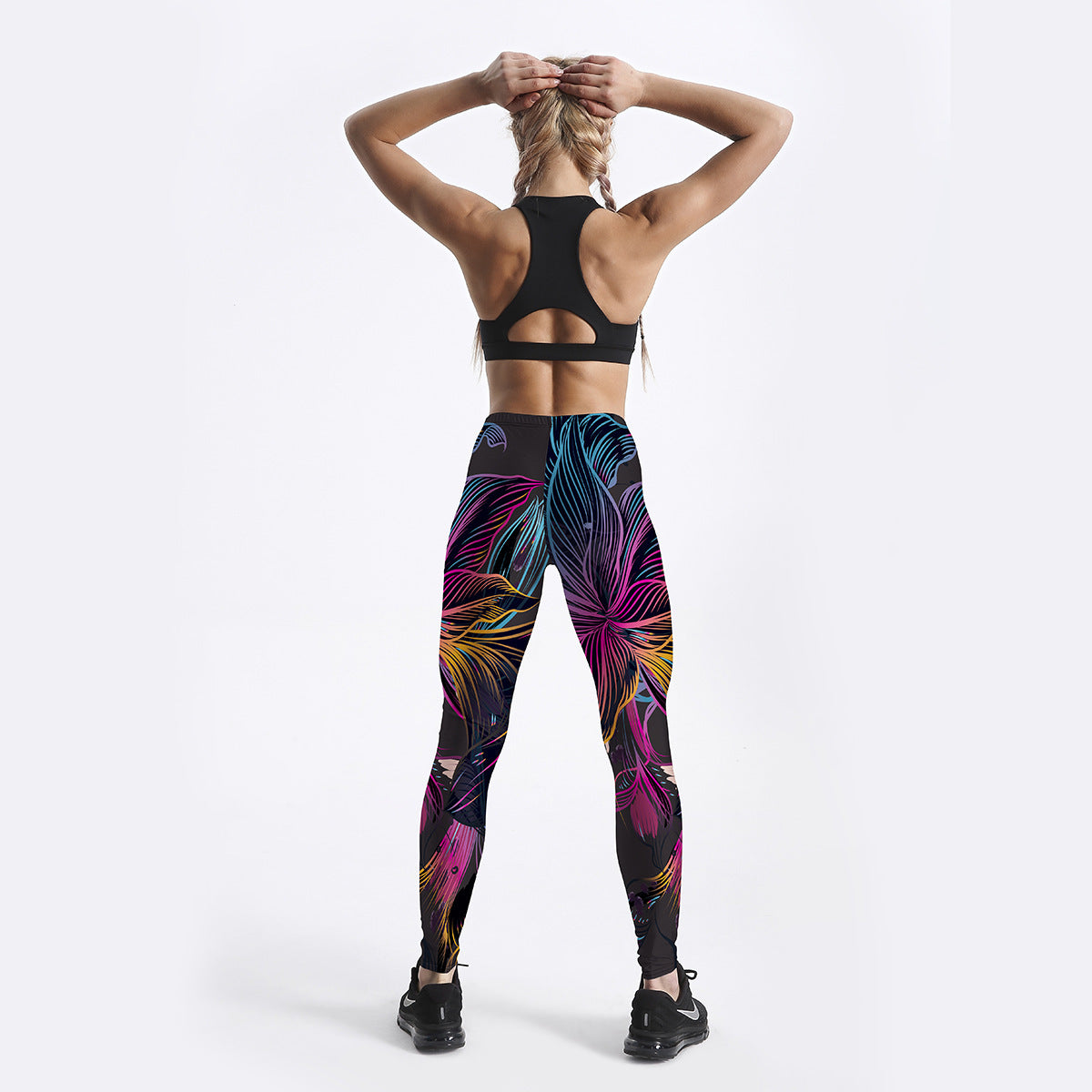 Floral And Petal Print Women's Leggings Sexy Fitness Pants