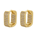 Light Luxury Micro Inlaid Zircon Full Diamond Earrings