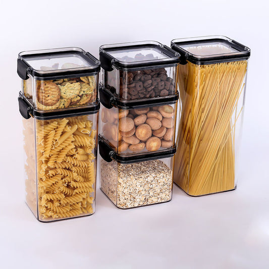 6 Piece Airtight Plastic Grain Containers BPA Free