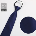 Black Men's Tie Striped Blue Business Tie Lazy Zip Tie In Stock Wholesale Pull Peels