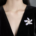 Purple Flower Brooch Elegant Pin Clothes Accessories