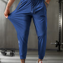 Men's Running Pants Ice Silk Summer Quick-drying Training Fitness Zipper Dungarees