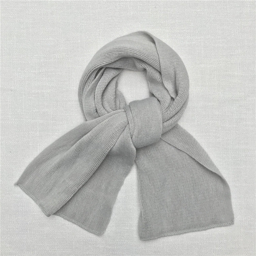 Winter Men's Solid Color Scarf Women's Shawl