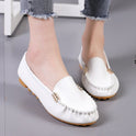 Beef Tendon Soft Sole Lazy One-foot Mother's White Nurse Shoes