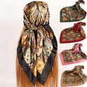 Spring New Versatile Large Kerchief Silk Scarf Classic Retro Printing