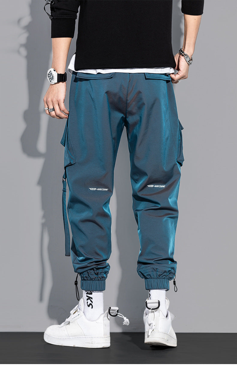 Men's Loose-thick And Padded Laser Overalls