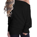 Women's Solid Color Long-sleeved Casual Loose T-shirt