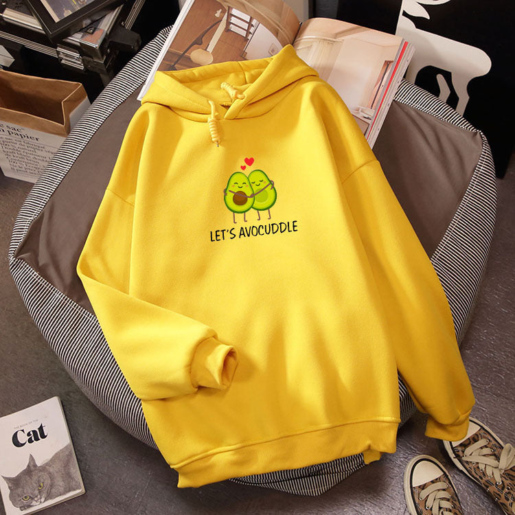 Avocado Hoodie Sweatshirt Hooded Sweater Men And Women Plus Velvet Loose