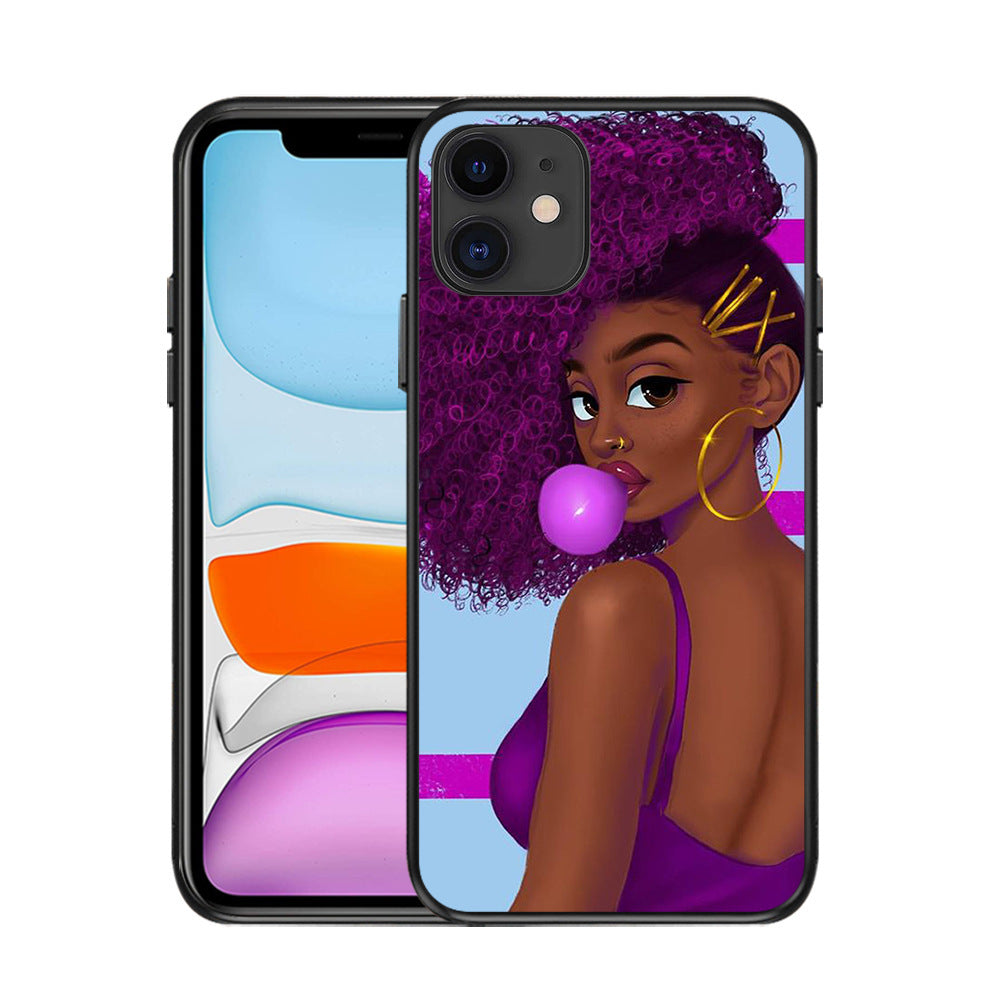 Black girl phone case