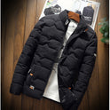 Men's solid color plus size fashion cotton jacket stand collar