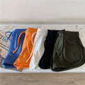 Solid color wild high waist casual hot pants