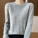 Front Line Ready-made Garments Round Neck Woolen Sweater Autumn And Winter Fashion Twisted Flower