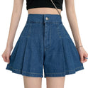 Elastic Waist Denim Shorts Women's Summer Plus Size