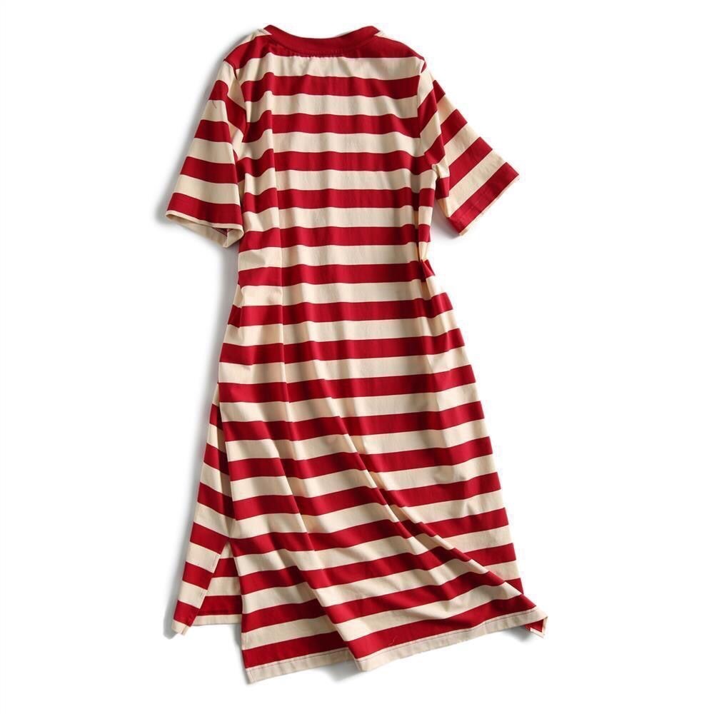 Short sleeve striped dress