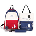 Junior High School Backpack Four-Piece Set