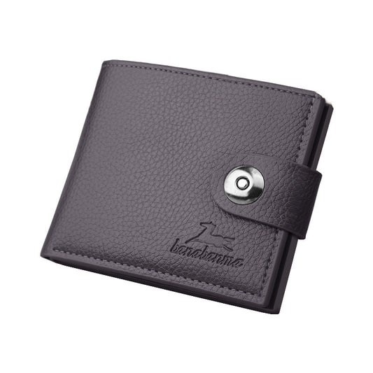 Men's wallet with a retro short clasp