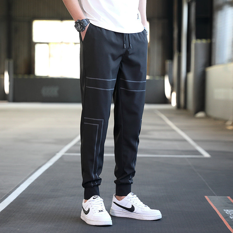 Ankle-length loose workwear casual trousers