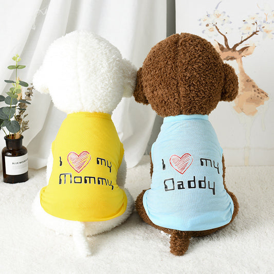 Fashion Personalized Dog Cartoon Vest