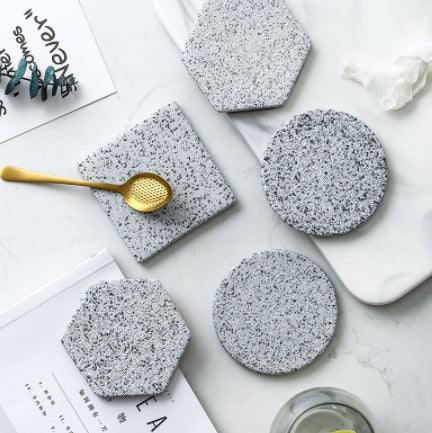 Granite Pattern Ceramic Coaster Tea Cup Pad