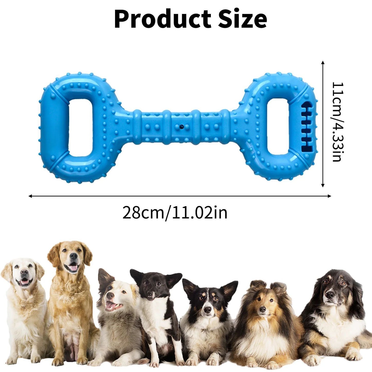 Dog Bones For Aggressive Chewers, Dog Chews Toys Long Lasting, Interactive Dog Bone Toys With Pull Band, Dog Teething Toy