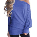 Women's Solid Color Long-sleeved Casual Loose T-shirt