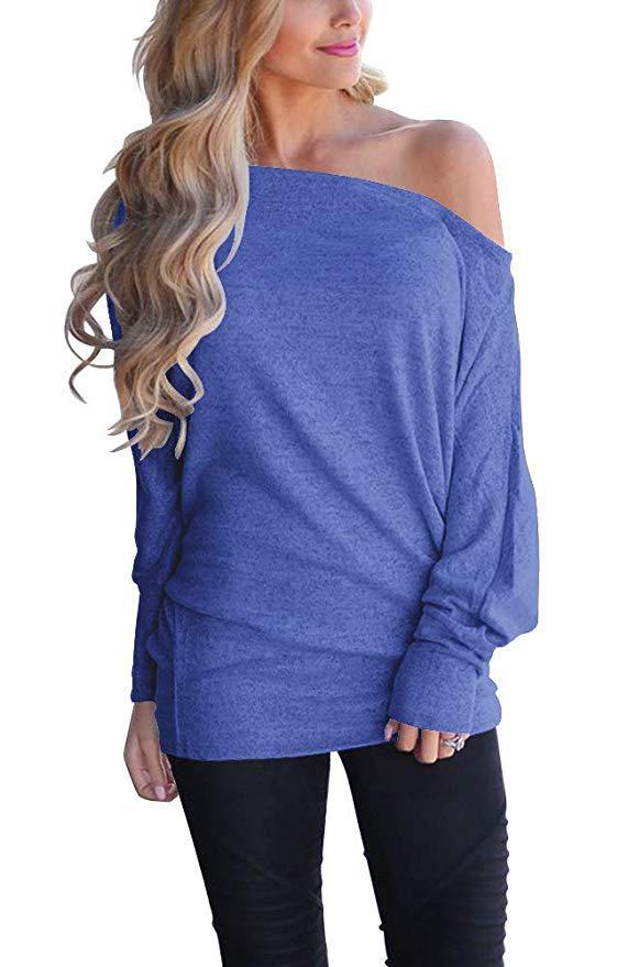 Women's Solid Color Long-sleeved Casual Loose T-shirt